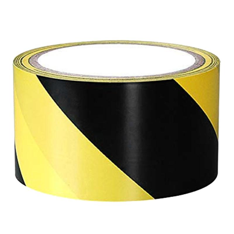 1 roll of PVC self-adhesive warning tape warning mark work safety reminder durable DIY stickers for security barrier police road