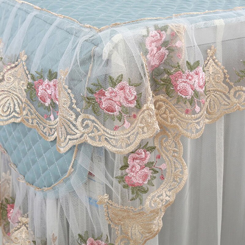 Lace Ruffle Floral Washing Machine Dust Cover Protection Front Durable Soft Home lace proof Case Washing Machine Protective Dust