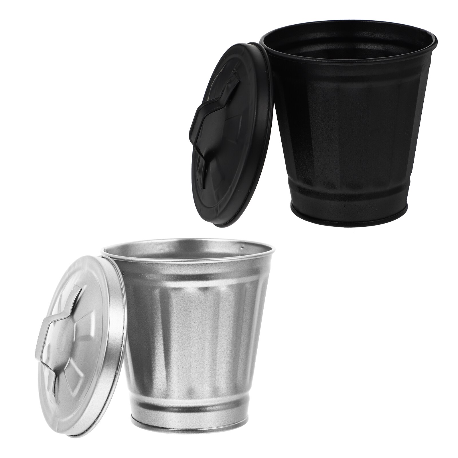 KZQ Pieza Mini Cubo de Basura de acero inoxidable cepillado para encimeras con tapa abatible KZQ Pieza Mini Cubo de Basura de acero inoxidable cepillado para encimeras con tapa abatible