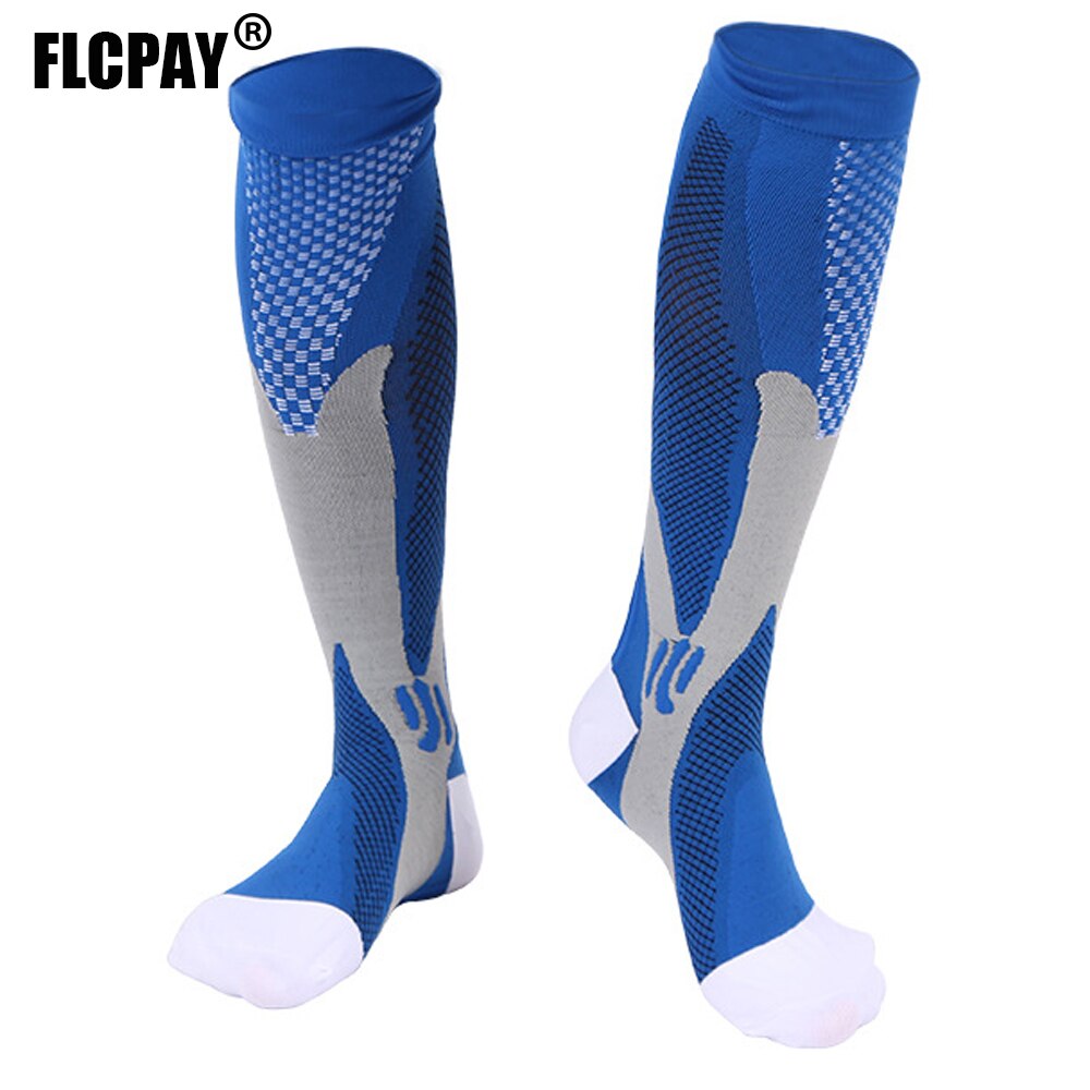 Meias sports elastic compression outdoor cycling male and female