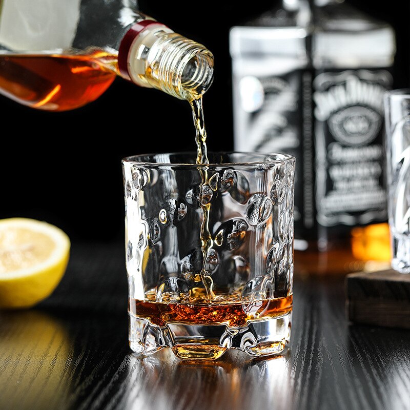 2/4PCS Rotating Whiskey Glass Old Fashioned Glass For Drinking Bourbon Scotch Cocktails Whisky Shake Cup Personality
