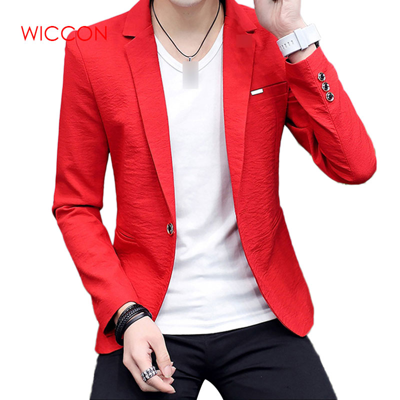 Blazer informal de color liso para hombre, con personalidad salvaje, fino y sólido, para primavera y verano