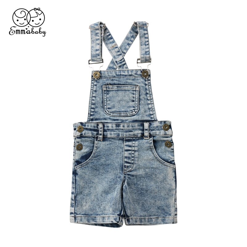 Kids Baby Girls Boys Deinm Bib Pants Overalls Cotton Blue Romper Playsuit Outfits Clothes Overalls