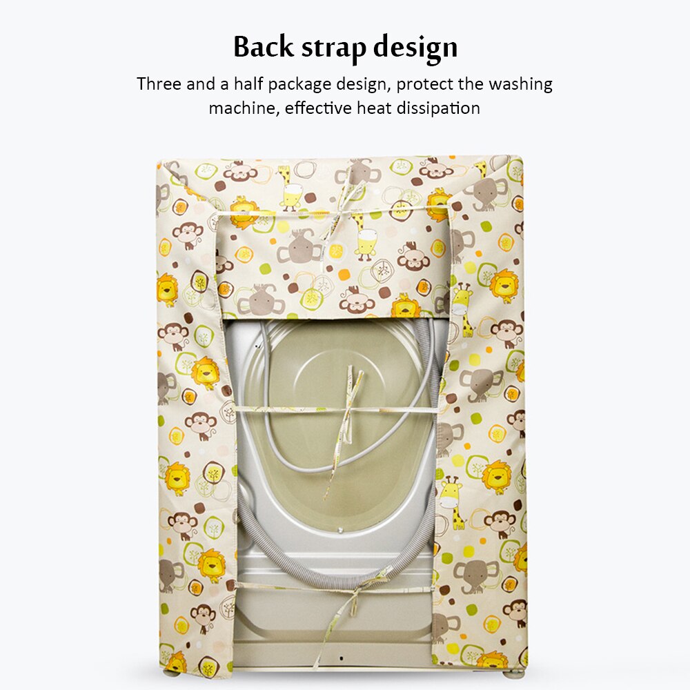 Home Roller Washing Machine Cover Modern Simple Oxford Cloth Dryer Waterproof Dustproof Hood Silver-coated Sunscreen Decoration