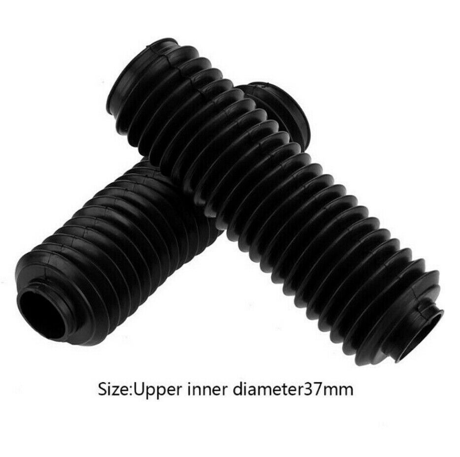 Uds 37mm 22 nudos delantero de la motocicleta tenedor protección antipolvo negro amortiguador cubierta botas Protector