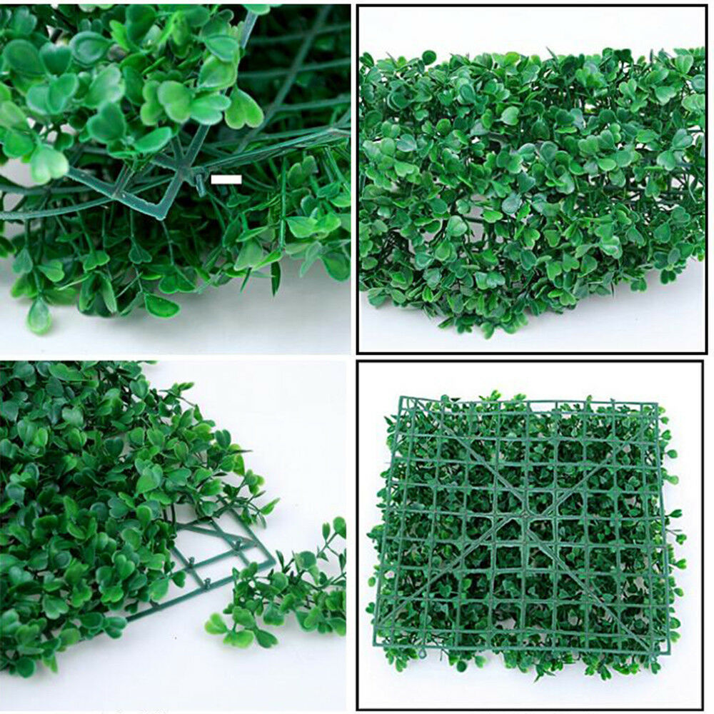 12 stk 25 x 25cm plantevæg kunstig græsplæne buksbom hæk have baggård boligindretning simulation græstørv tæppe græsplæne udendørs væg