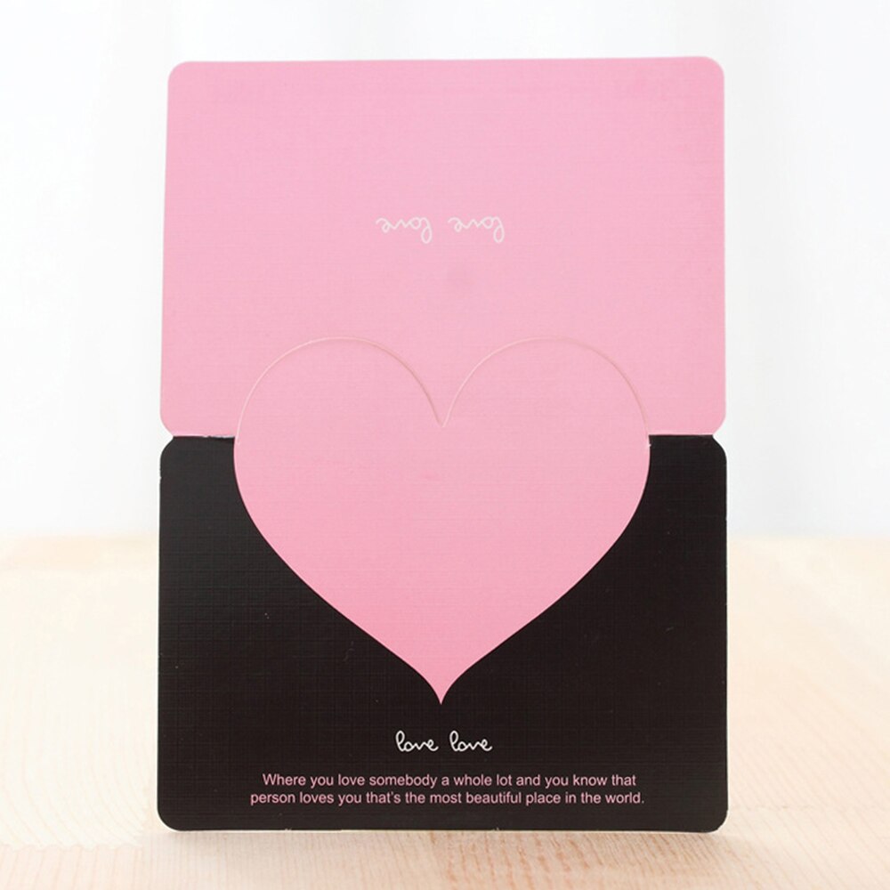 10pcs/bag Mixed Color LOVE Heart Shape Greeting Card Valentine's Day Card Wedding Invitations Card ChristmasThank Cards