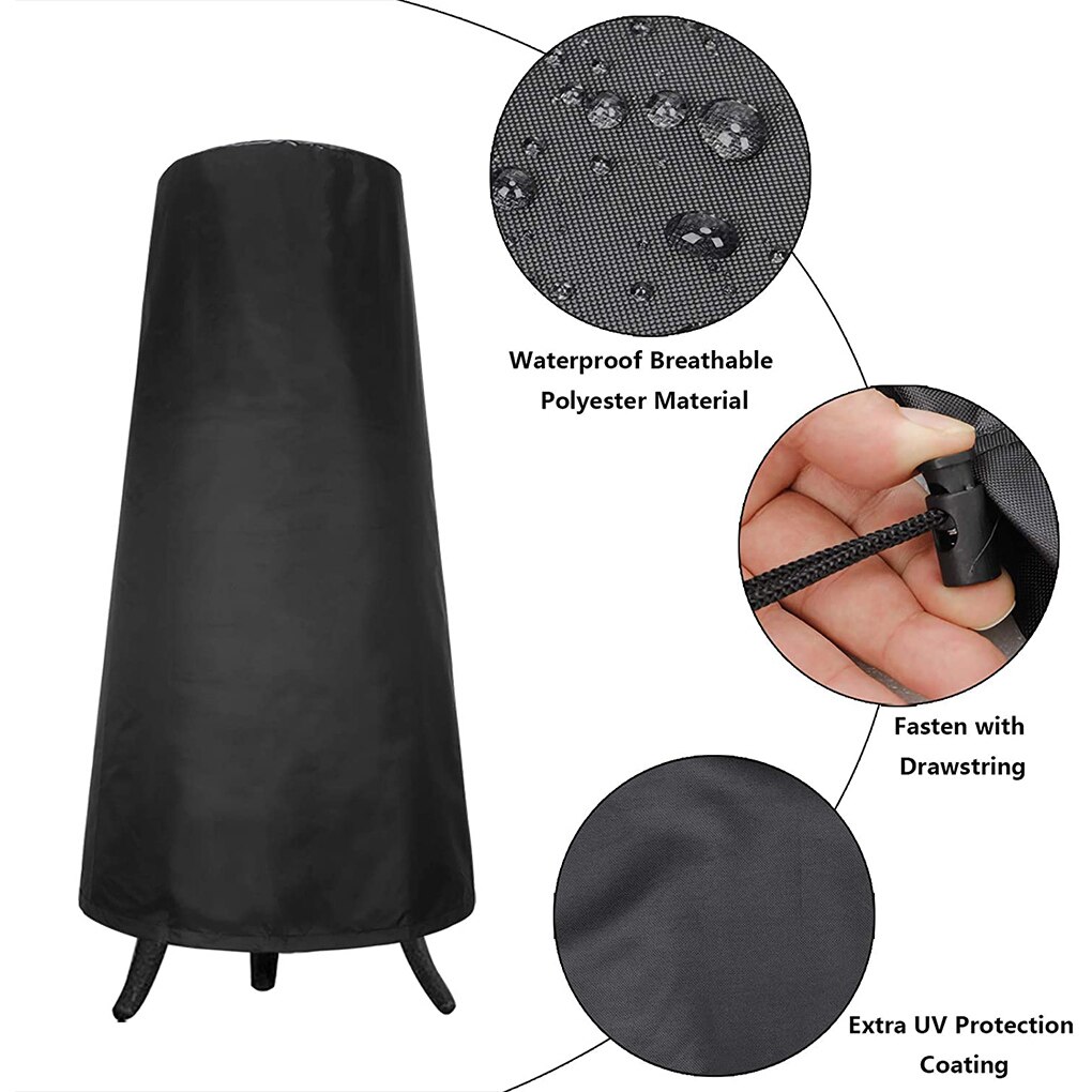 Stove Chimney Fire Pit Heater Cover Protective Cover Windproof And Waterproof Outdoor BBQ Terrace Garden Balcony