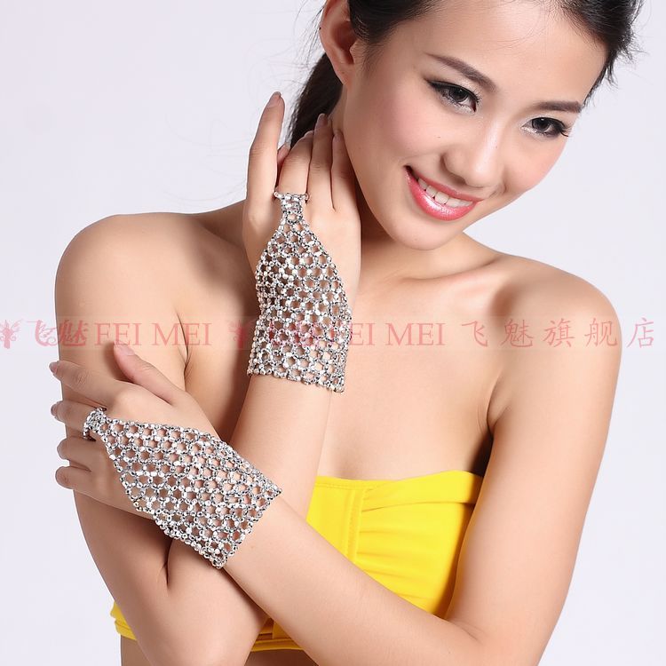 2 pièces bracelet élastique danse du ventre/doigt moyen chaîne anneau accessoires danse du ventre