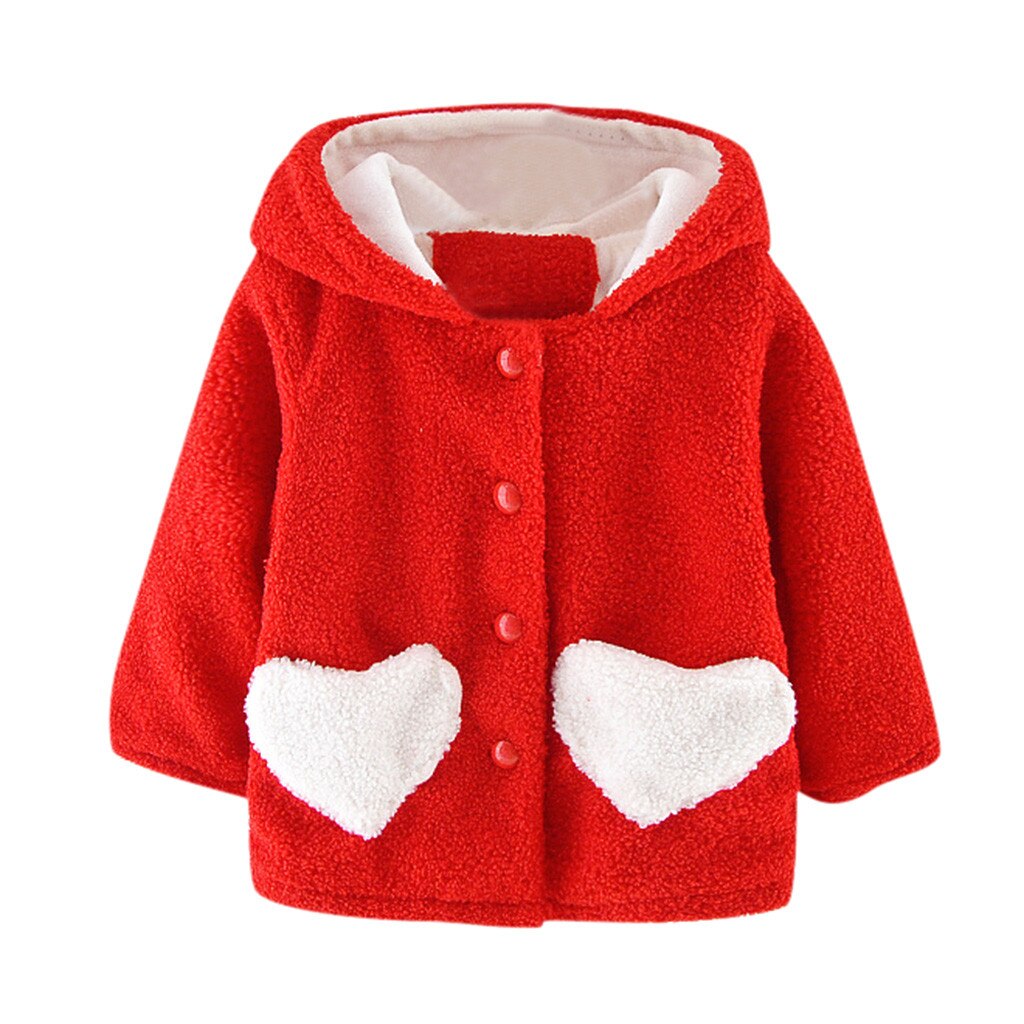 Baby Girls Jacket Winter Jacket For Girls Coat with ears Kids Warm Hooded solid Outerwear Boys Jacket Coat Clothes L30829