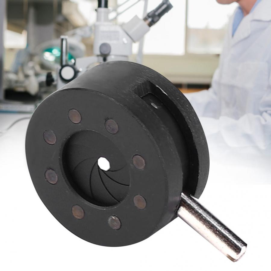 Diafragma óptico de lente ajustable de apertura del adaptador del Iris del microscopio para el diafragma del Iris del microscopio