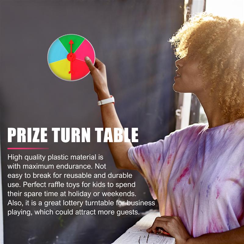 1Pc Wall Hanging Prize Wheel Prop Lucky Draw Machine Plastic Foam Draw Wheel Teaching Activities Rotary Game Prop 10cm