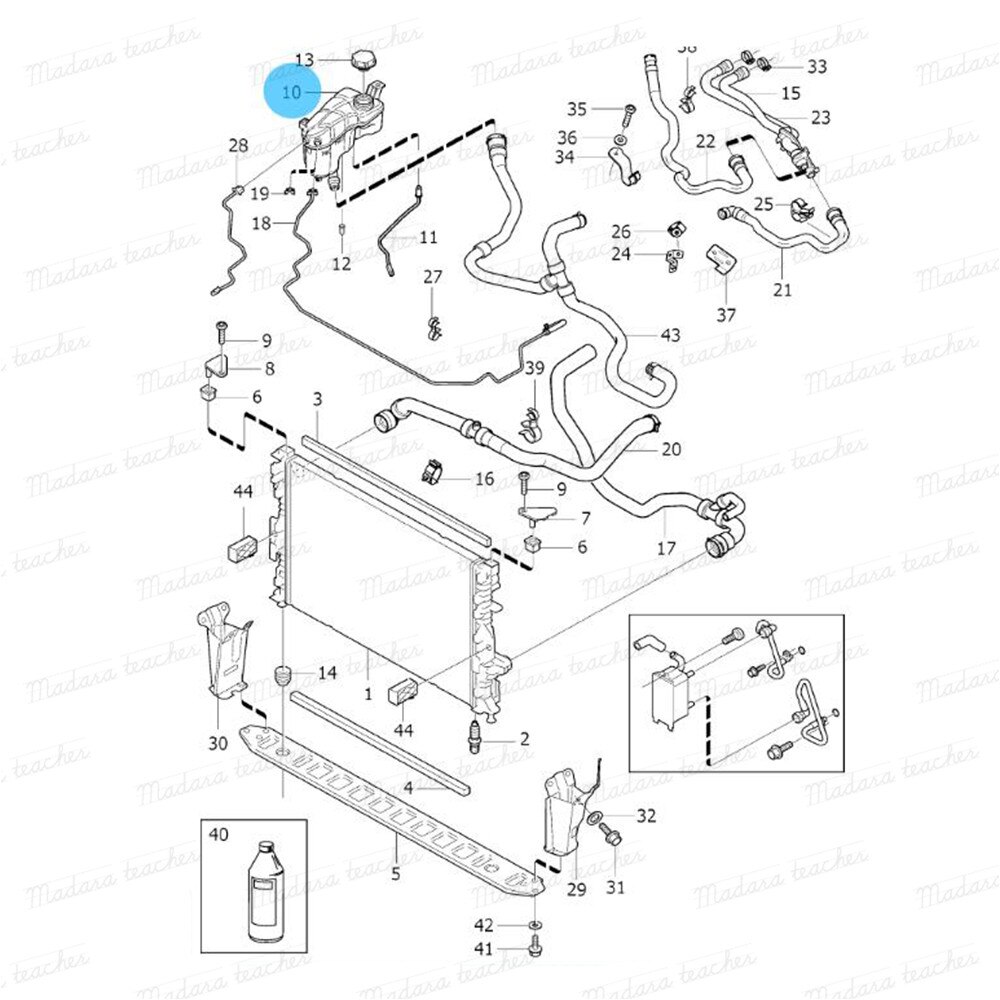 Volvo  v60 xc60 xc70 s60 s80 4.4l v8 2.0l l4 jäähdytysvesipullojen talteenottosäiliön paisuntasäiliö 31200321