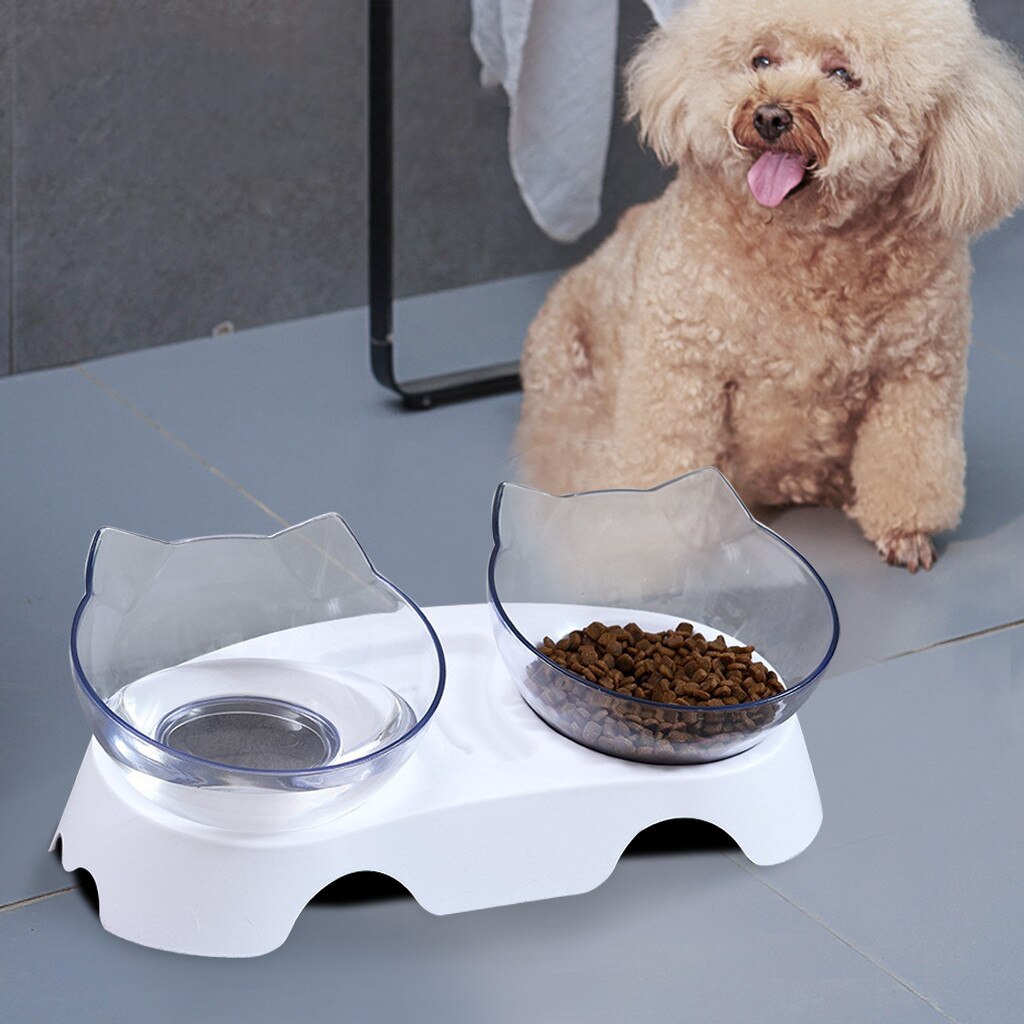 4 # Pet Hond Kat Slow Feed Beschermen Wervelkolom Bowl Drinken Bescherming Maag Kom Dubbele Drinken Schotel Feeders Kleine Hond accessoires