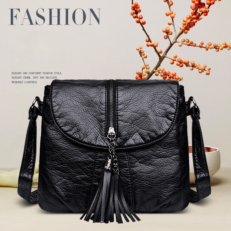 Effen Kleur Zachte Pu Lederen Crossbody Tassen Voor Vrouwen Messenger Tassen Mode Vrouwen Schoudertas
