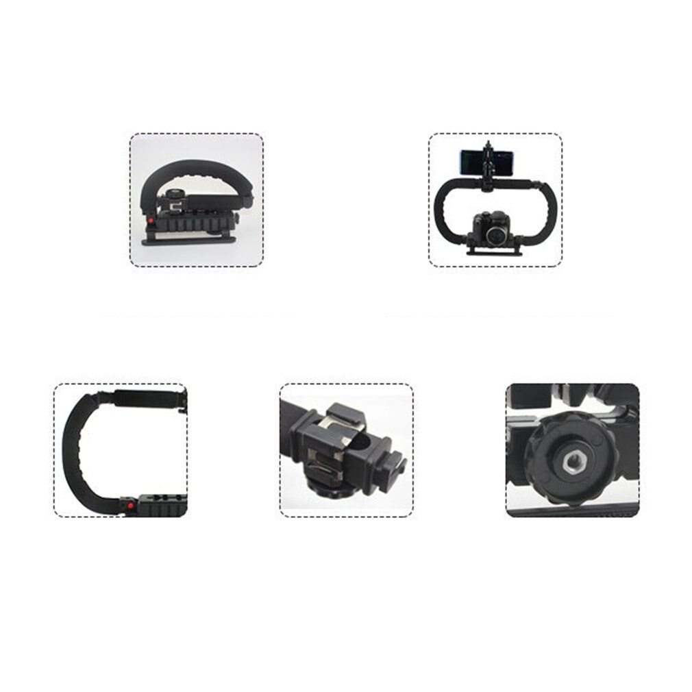 U-shaped Folding Dv Stand Camera Single Lens Reflex Camera Slide Following Hand Held Stabilizer Abs Bracket