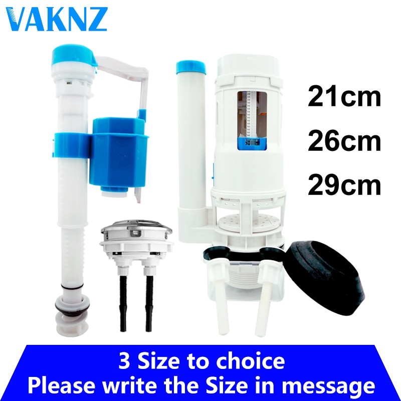 Toilet tank fittings kit retractable telescopic outlet inlet valve Dual