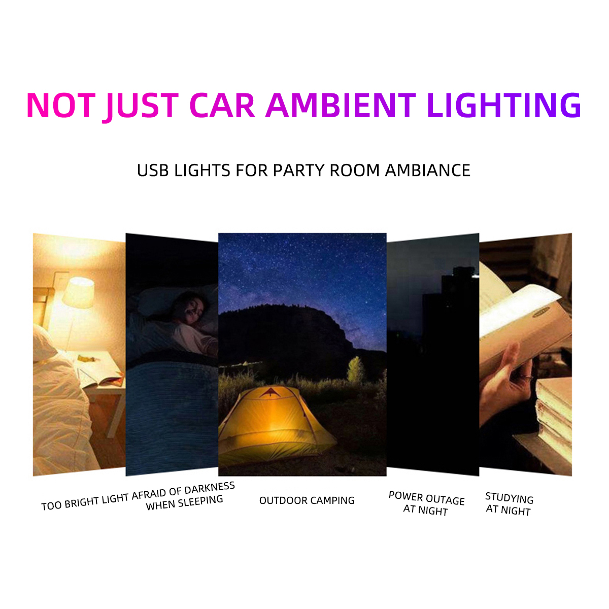 1pcs Mini USB LED Car Light Decoration Atmosphere Lights Universal Emergency Lighting Decorative Ambient Lamp for PC Flat Car