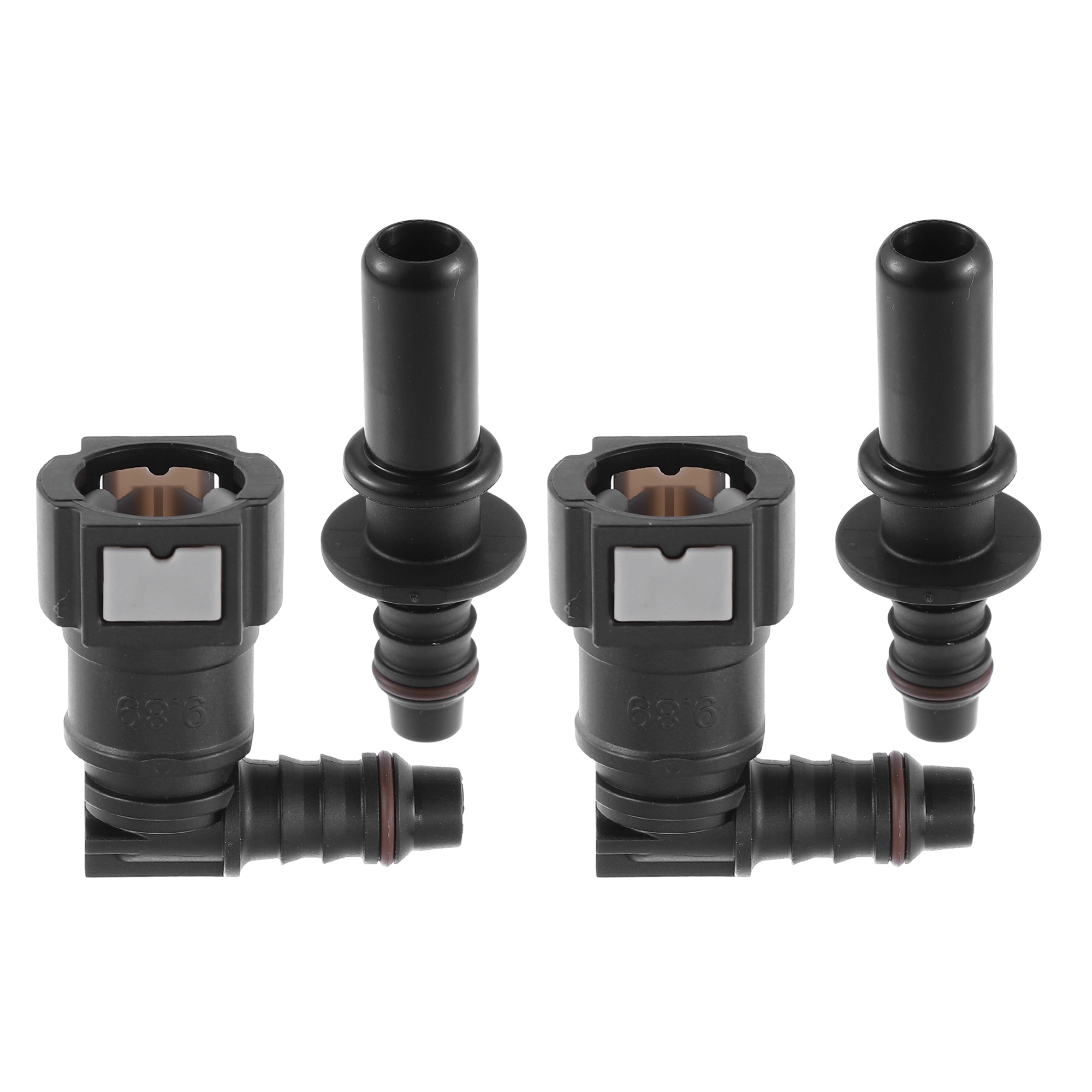 X autohaux 2 einstellen 4Stck 6,3mm 7,89mm 8mm 90 Grad Biegung Kraftstoff leitung Schlauch Schnell verschluss Anschluss Schlauch Kraftstoff leitung Kupplung: Orange