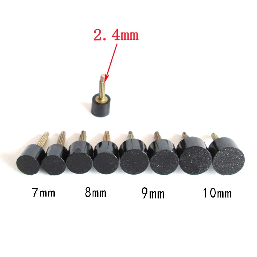 Reparatietips voor damesschoenen met hoge hakken, matte vervanging, reparatietips voor damesstiletto's, nagels, stille hoge hakken met studs: Zwart 8mm