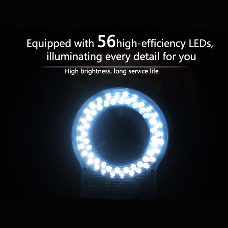 Sunshine SS-033 Led Microscoop Lichtbron Enkele Cilinder Verrekijker Stereo Microscoop Ring Lamp Geïntegreerde Led Ring Licht