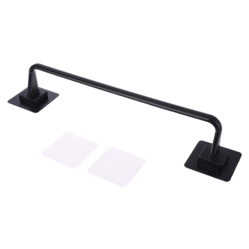Self Adhesive Wall Mounted Bathroom Towel Bar Shelf Rack Holder Toilet Roll Paper Hanging Hanger