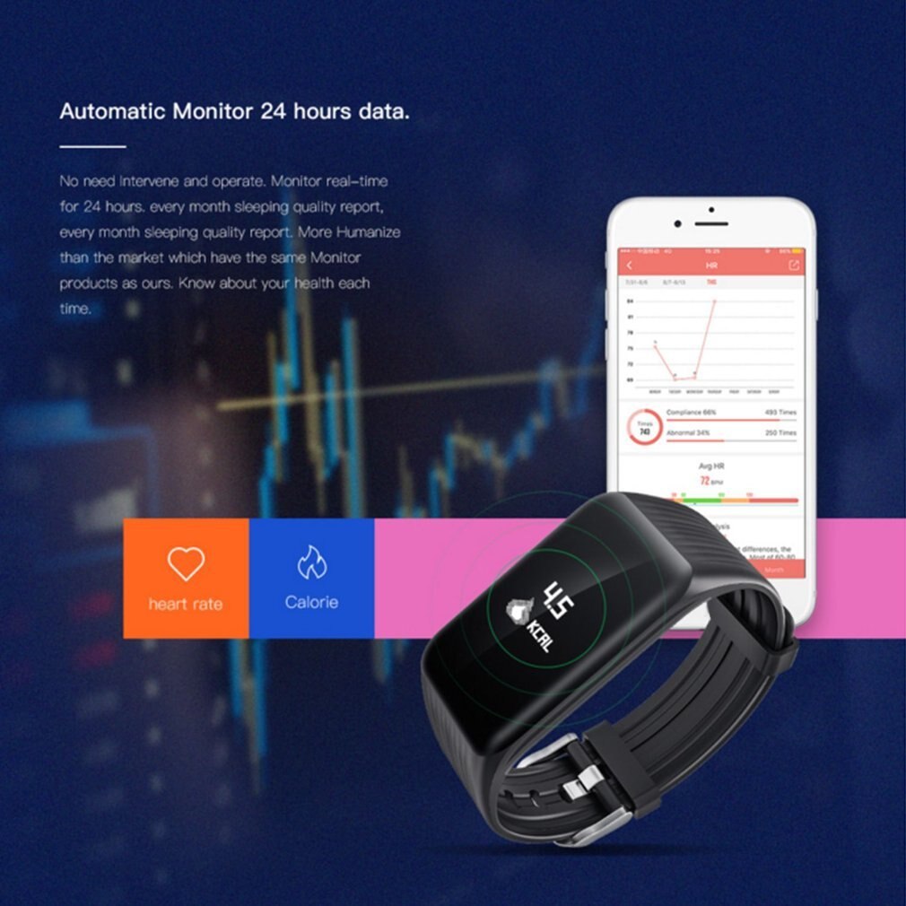 Modische Clever Armbinde draussen Clever Uhr Wasserdichte K1 Smartwatch Leichte Herz Bewertung Armbanduhr