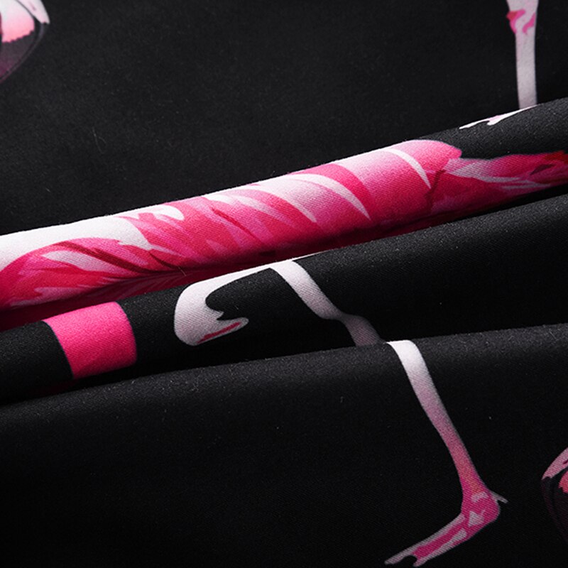Lös flamingo skjorta för män sommar fritid tryck kortärmad stor storlek skjorta par casual toppar hawaiian skjorta