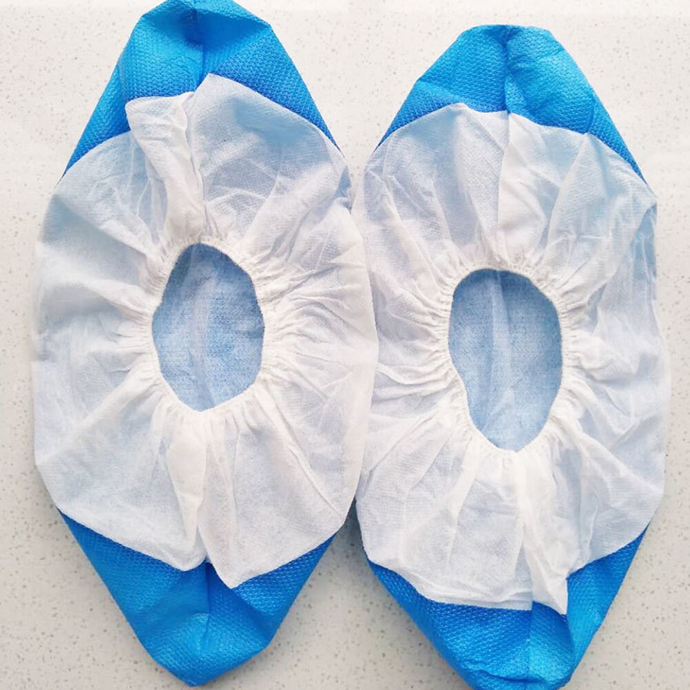 Couvre-chaussures jetables, 50 pièces, couvre-chaussures imperméable, antidérapant, pour la maison, taille unique