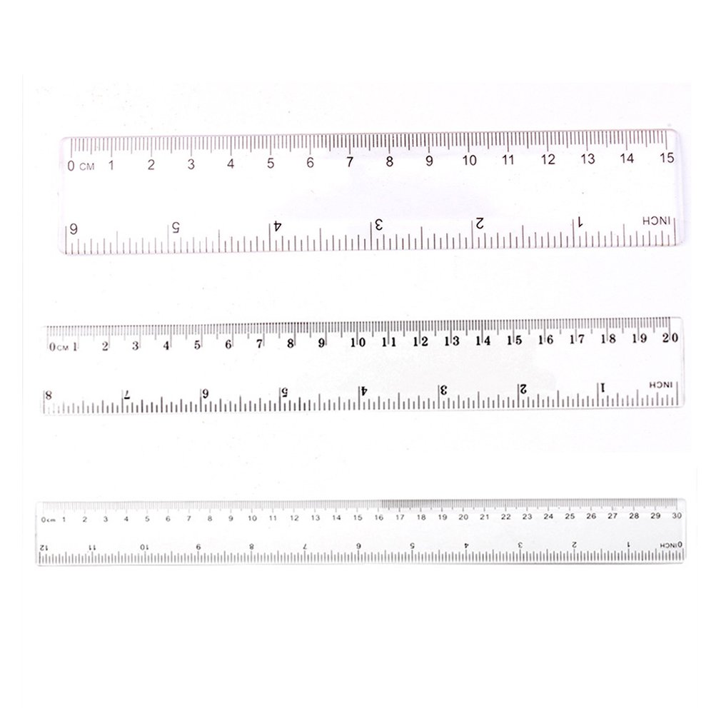 15Cm/20Cm/30Cm Plastic Ruler Advertising Ruler Transparent Student Ruler Student Ruler Measurement Tool