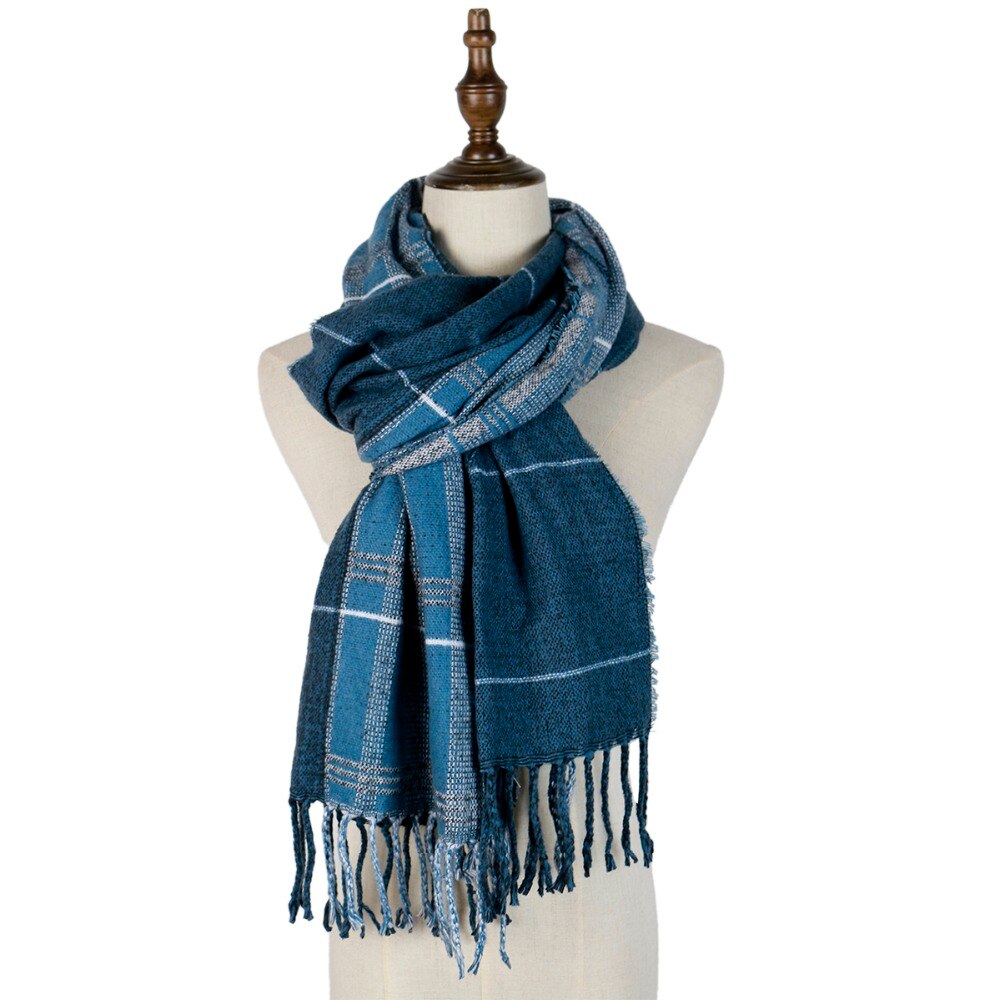 Skjerf herre jacquard ull kashmir herre skjerf europeisk vendbar dusk vevde sjal inverno rutete herre skjerf varm myk boutique