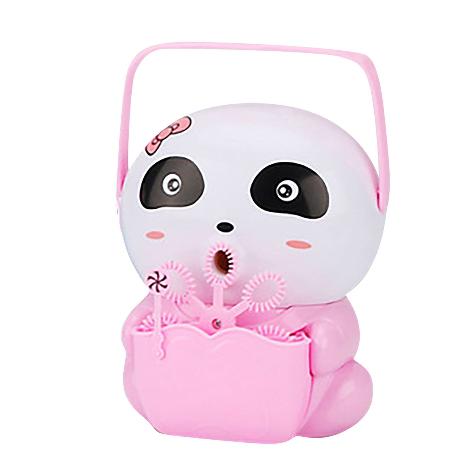 Leuke Panda Automatische Bubble Machine Draagbare Bubble Blower Cartoon Dieren Bubble Machine Licht Muziek Bubble Blazen 100Ml: Roze