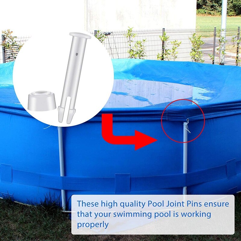 Pines conectores de plástico de repuesto para piscina, 30 unidades, para Intex, 10-12 pies, marco de Metal, 2,16 pulgadas, 30 Uds.