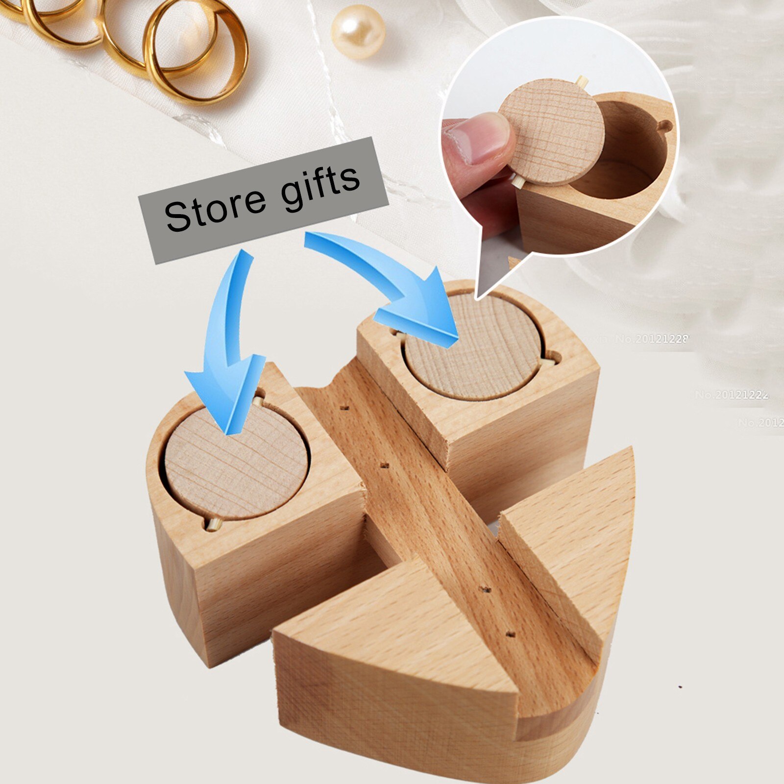 Valentine's Day Boxes Wooden Organ Boxes Unlocking Toys Small Puzzle Box