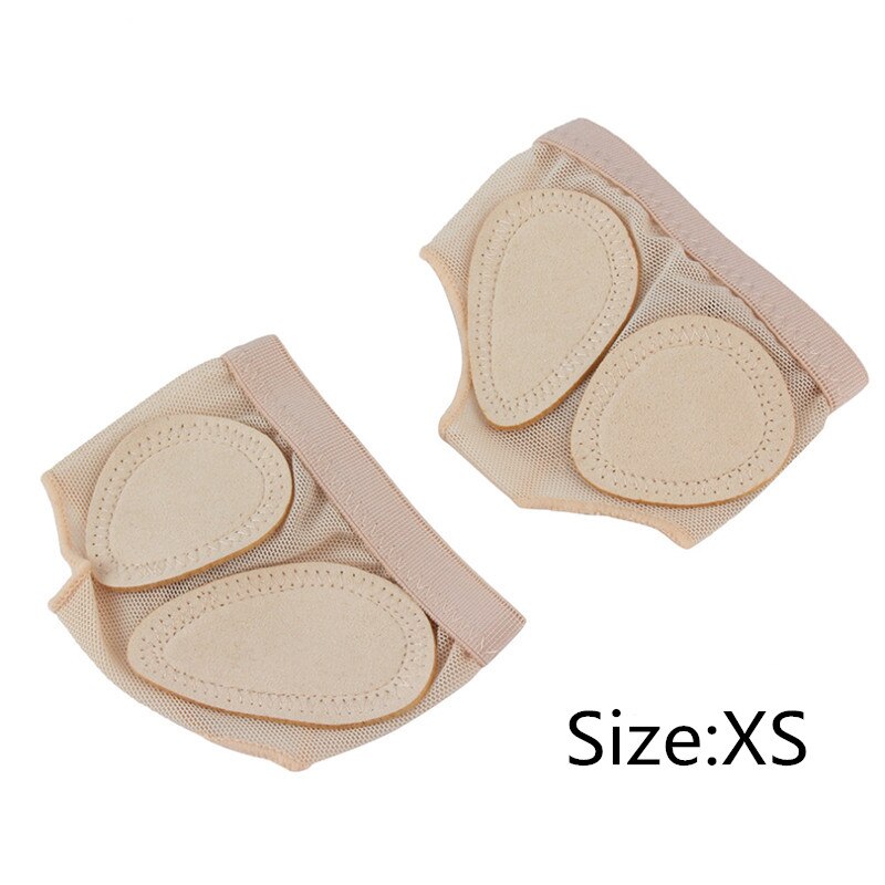 1 paar XS-XL Atmungsaktive Bauch Dance Ballett Halb Sohle Elastische Kappe Pad: Nude-XS