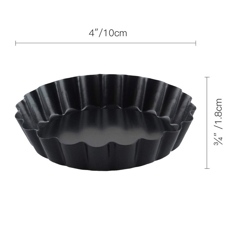 6 stks/set Non-stick Pie Pizza Pan Mallen Cake Ronde Mould Verwijderbare Bodem 4 Inch Mini Taart Pannen Bakvormen