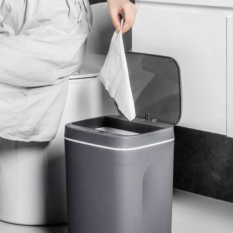 Intelligent Trash Can Automatic Sensor Dustbin Smart Sensor Home Electric Waste Bin For Kitchen Storage Bathroom Paper Basket