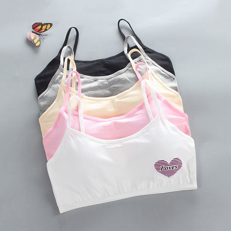Reggiseno da allenamento per ragazze 2 pezzi per 8-16 anni reggiseno per ragazze in cotone traspirante per adolescenti