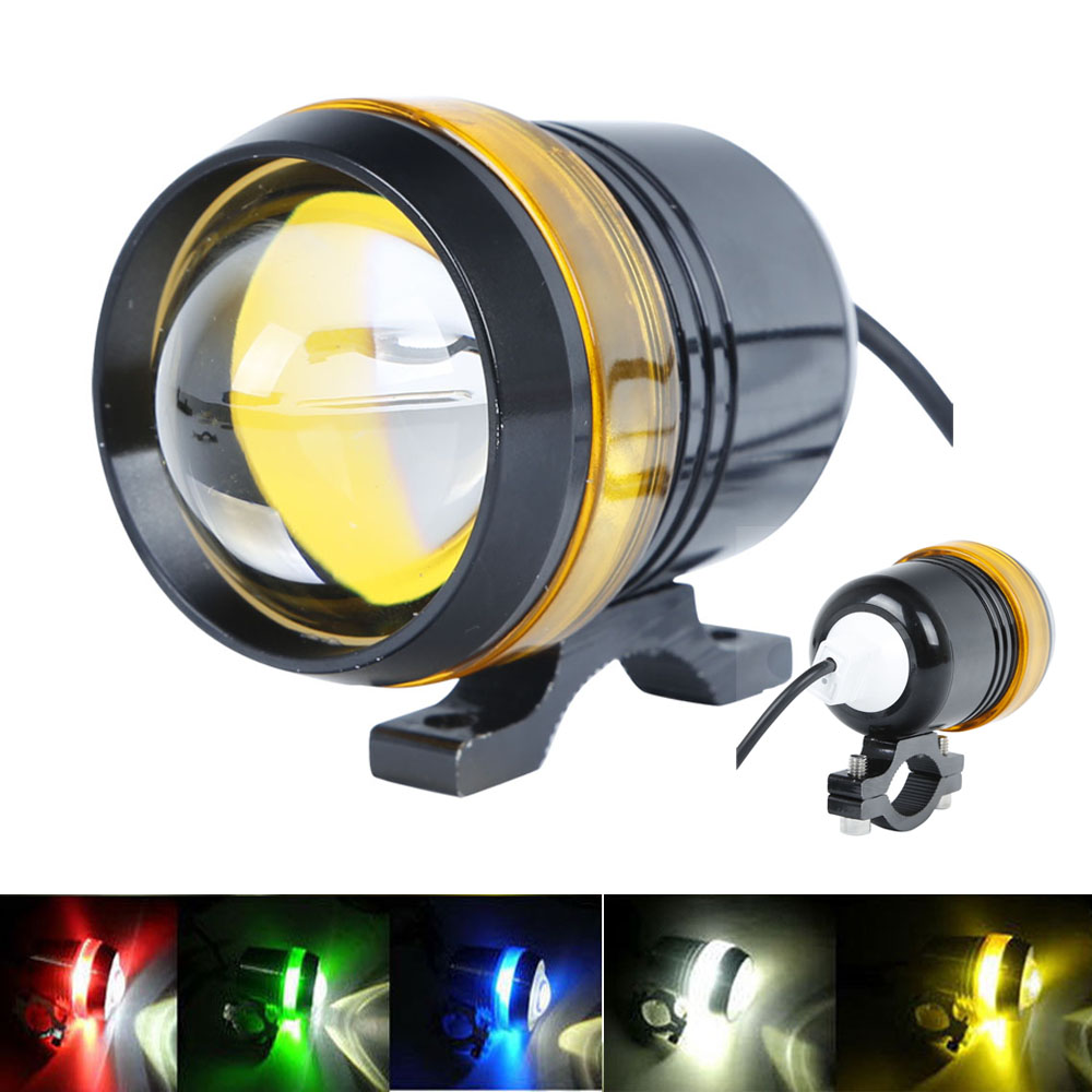 Universal Waterproof Black Shell U3 LED Motor Bike Motorcycle Headlight Spot Light
