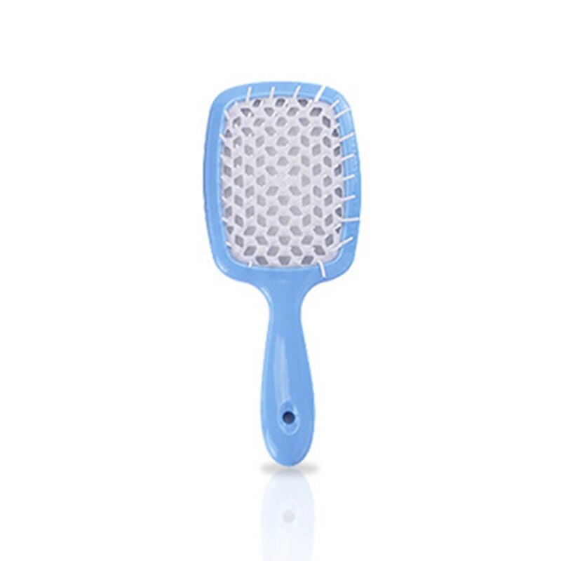 Vented Hair Brush Salon Styling Tools Large Plate Combs Massage Girls Ponytail Comb for Home Use: Blue