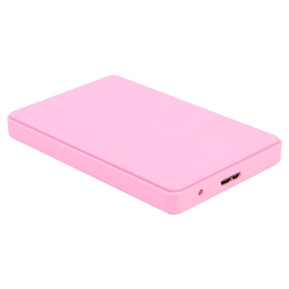 HDD Case Type C SATA to USB 3.0 2.5inch HDD Box 8TB 6Gbps External Hard Drive Enclosure for HDD SSD Hard Disk Case Support: Pink