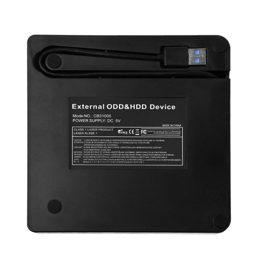 Unidad de Dvd portátil USB 3,0 ultradelgada, óptica ODD, grabadora de DVD, transferencia de fecha de 5Gbps, para PC móvil y portátil