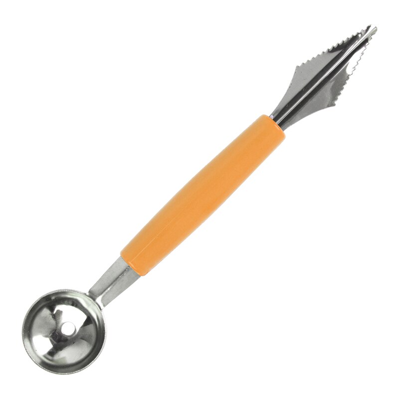 Couteau à découper les fruits multifonction, boule à glace, boule à creuser, cuillère à boule, boule à balles, cuisine bricolage plats froids, outils Gadgets: Yellow