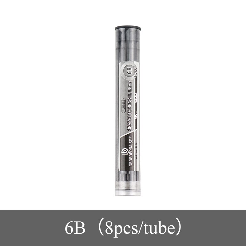 2.0/4.0mm Mechanical/Automatic Charcoal Pencil Graphite Lead/Refills/Core Replaceable HB/2B/4B/6B/8B/10B/12B Sketch Stationery: 4.0-1refill-6B