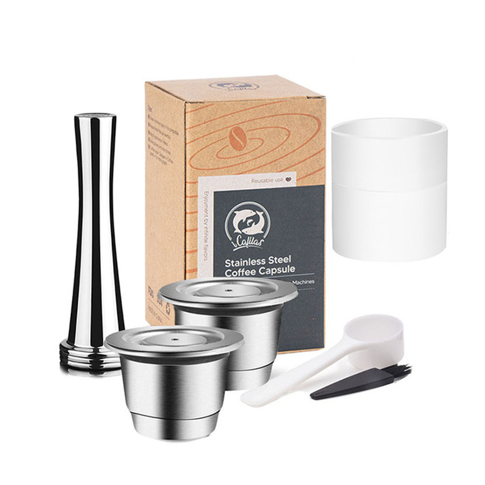 Edelstahl Nespresso Nachfüllbare Kaffee Kapsel manipulieren Wiederverwendbare Kaffee Schote Coffeeware Zubehör Für Barista Espresso Hersteller
