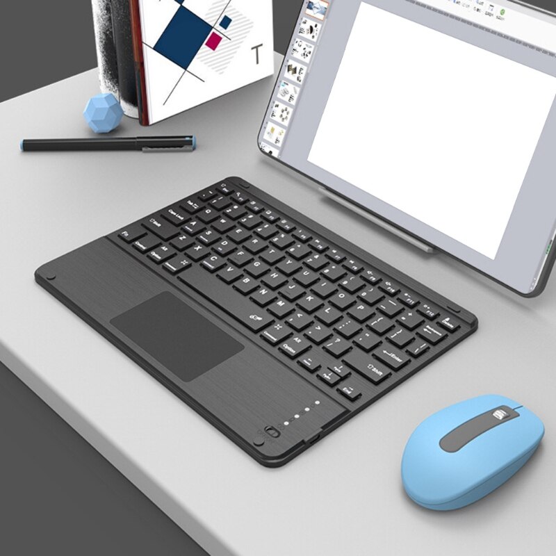 Wireless Bluetooth Keyboard with Touchpad USB Rechargeable Built-in Multi-Touch for PC Laptop Mobile Phone