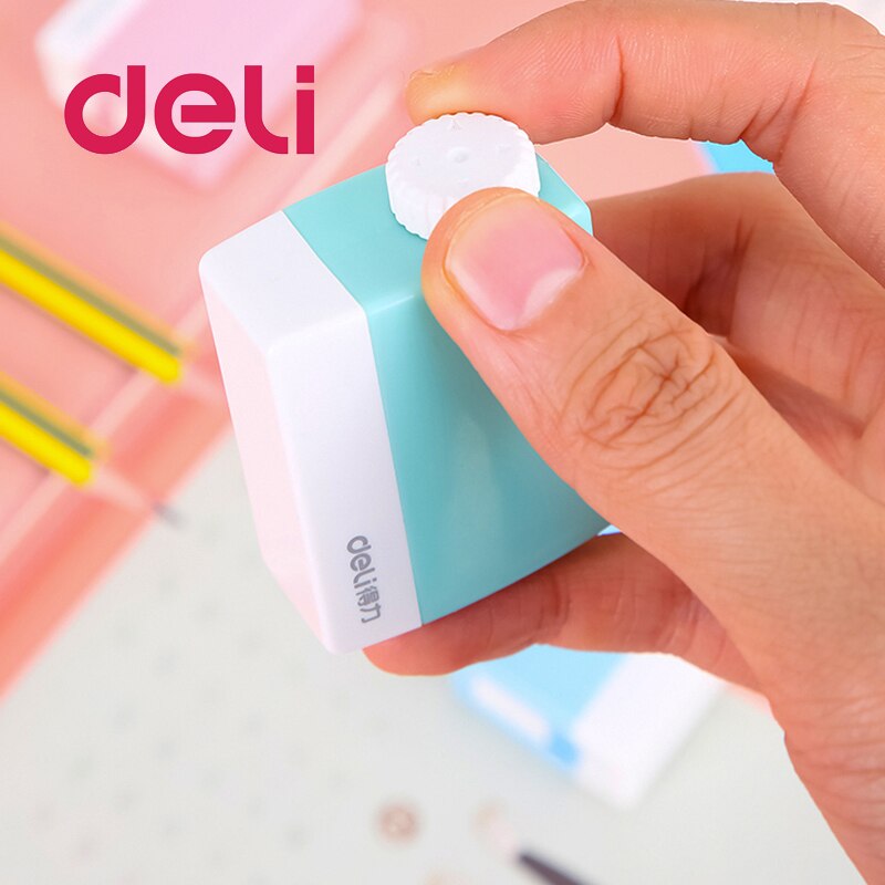 Deli-sacapuntas grueso ajustable para niños, artículos de papelería de plástico para Emociones creativas, trazador de bocetos, 1 Uds.