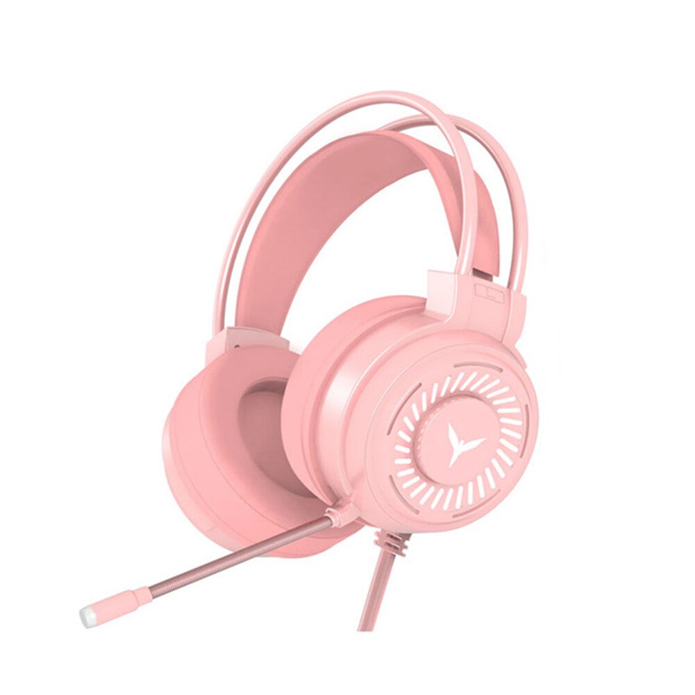 Gaming Headset USB Wired Headphones With Microphone Surround Sound Stereoe Colourful Light PC Laptop Game Headset: RD