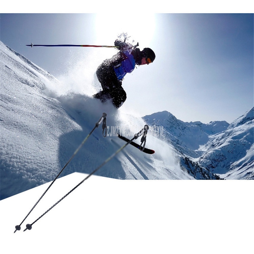 110cm-130cm Ultralight Ski Pole Ultra-Fine Carbon Fibre Snow Skiing Board Pole Portable Outdoor Sport Trekking Stick 1pair