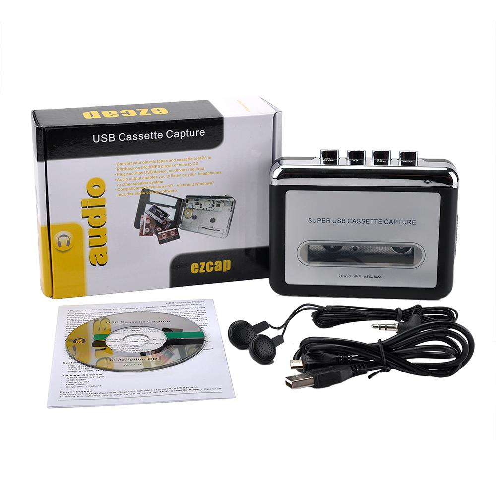Reproductor de Cassette a Mp3, convertidor de captura, reproductor de Audio, convertidor de cinta en cinta a pc, 1 unidad